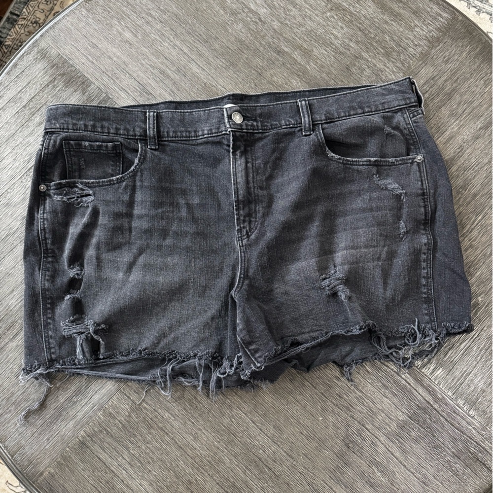 Old Navy Black Jean shorts raw hem